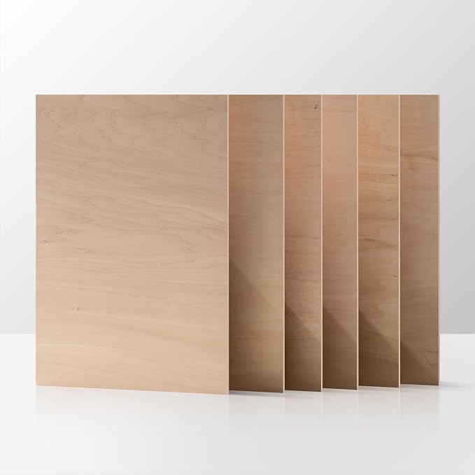 ROBOTIME 6-Pack Basswood Sheets 1/8"