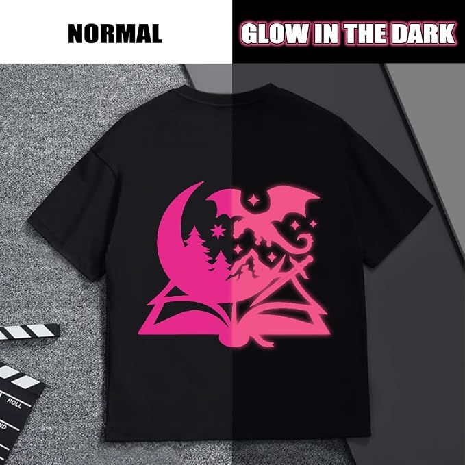 HTVVETUR Glow in The Dark HTV Heat Transfer Vinyl Roll 12 Inch by 20 Feet Iron