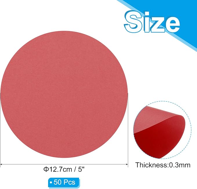 PATIKIL 5inch Circle Card Stock