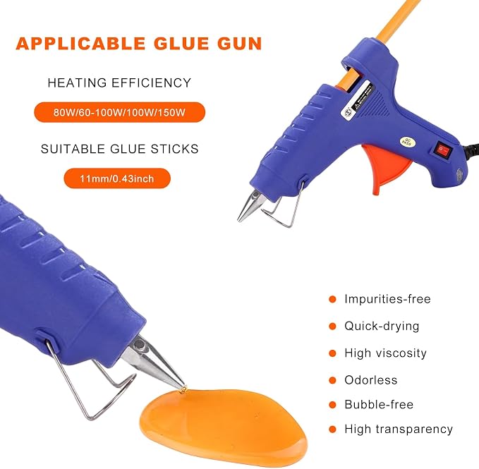 32PCS Dent Repair Glue Sticks, 0.43" Dia×8" Long PDR Glues Paintless Auto Body