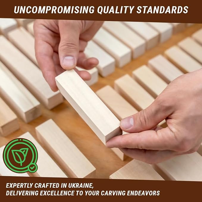 BeaverCraft Basswood Carving Blocks BW24 pcs