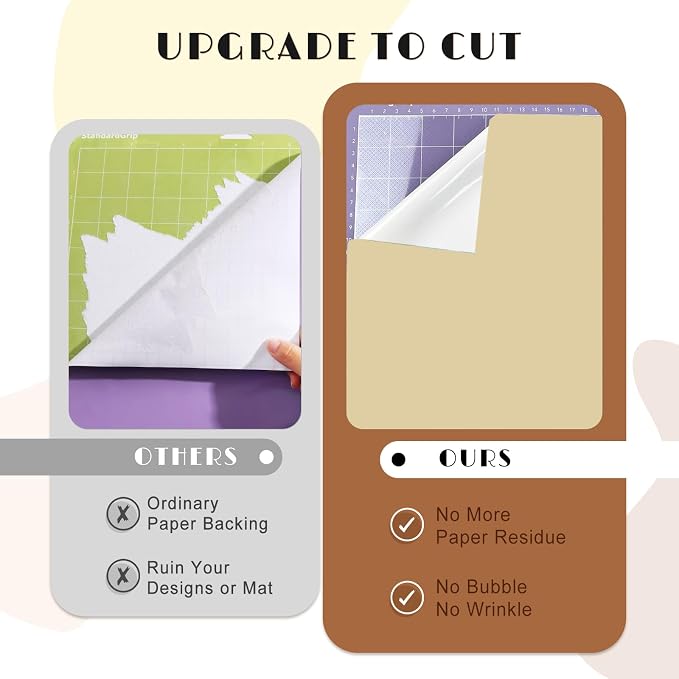 Tintnut Skin Tone Permanent Vinyl 8 Sheets 12x10in Beige Adhesive Vinyl | Solid