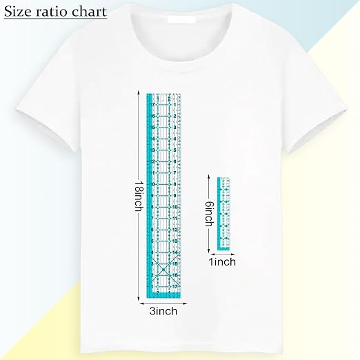 Acrylic Ruler 7 Piece Set, Quilting Rulers, Non Slip Rings 50 Pieces