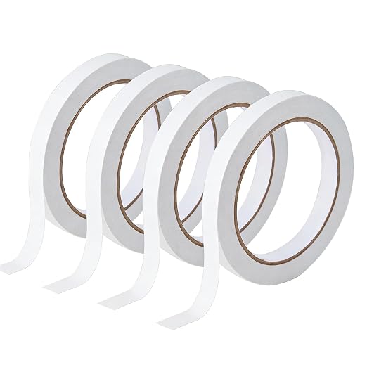 1/4" 4 Rolls Double Sided Adhesive Sticky Tape