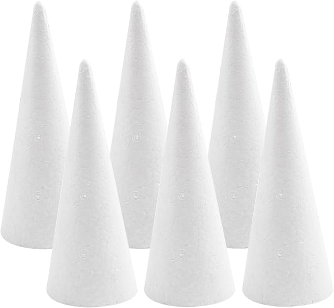 Crafjie Foam Cones for DIY Arts and Crafts, for DIY Home Craft Project