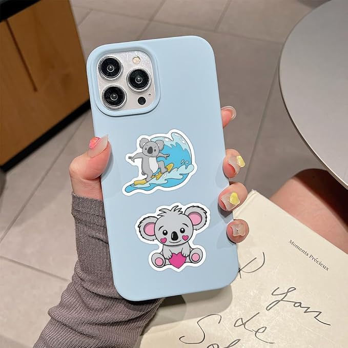 62Pcs Cute Koala Stickers for Kids Adults, Waterproof Vinyl Koala Bear Stickers
