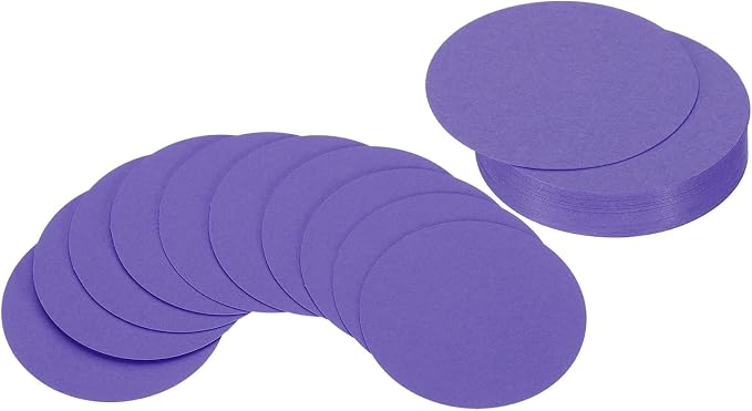 PATIKIL 2inch Circle Card Stock, Dark Purple