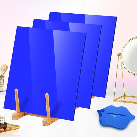 Adrattnay Blue Acrylic Sheets 1/8 Thick, Opaque