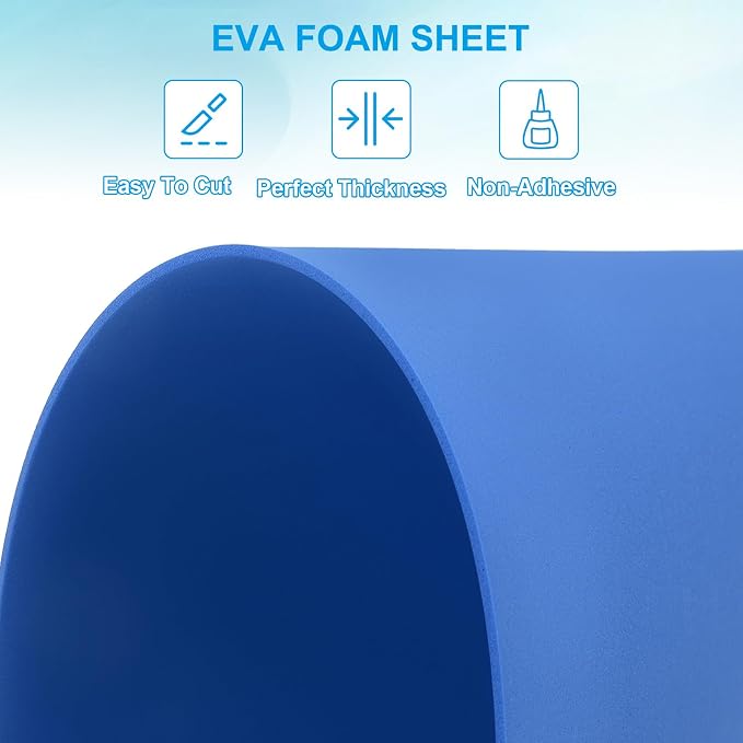 PATIKIL 30 Pack EVA Foam Sheets, Dark Blue