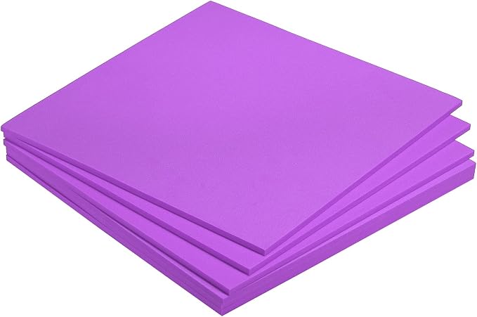 MECCANIXITY EVA Foam Sheets Purple 9.8 Inch x 9.8 Inch 5mm Thick Crafts Foam