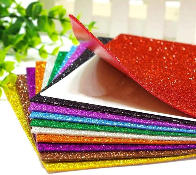 Glitter Paper for Graduation Cap, Sparkly Foam Sheets Father's Day Decor