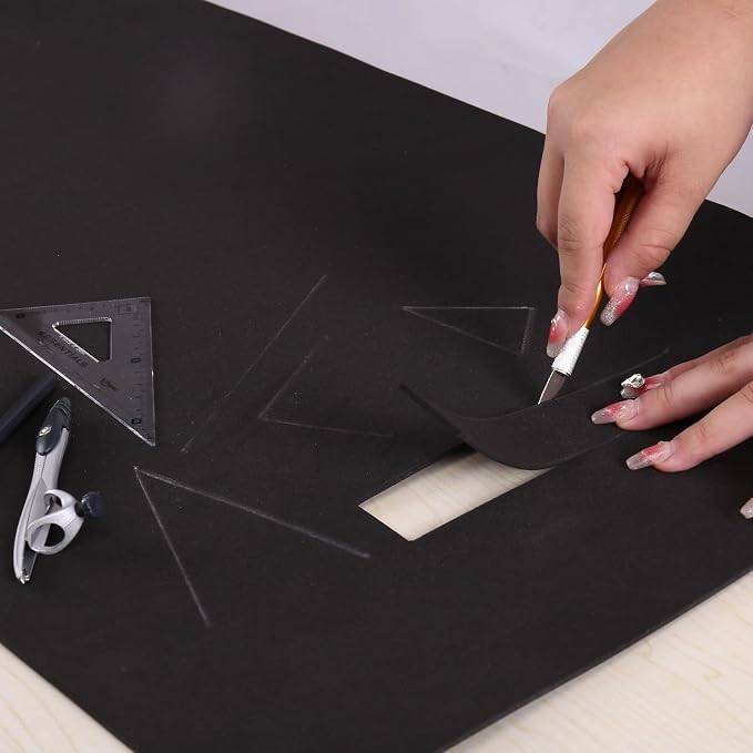 AMZQNART 3mm EVA Foam Sheets Roll 16x29.5in Black
