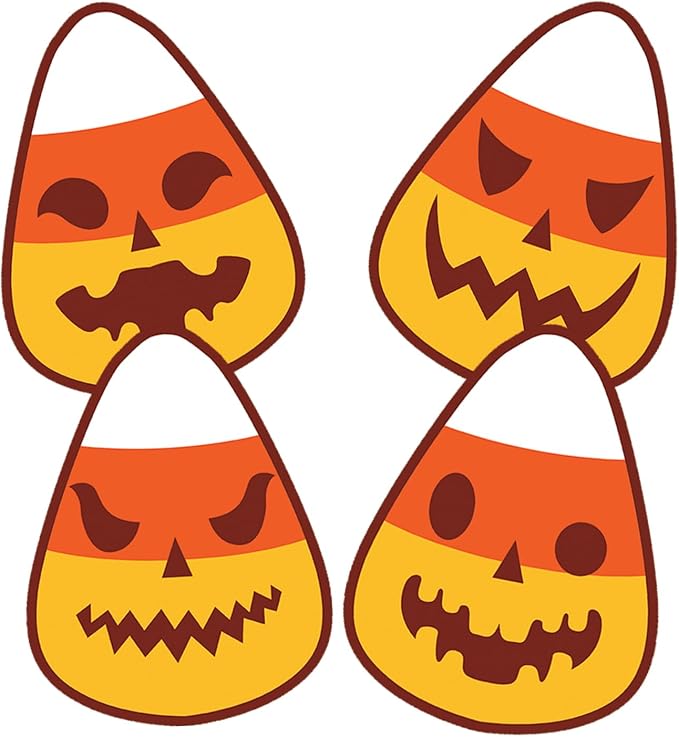 48 Pcs Candy Corn Cutouts Halloween Paper Cut-Outs Candy Corn Bulletin Board