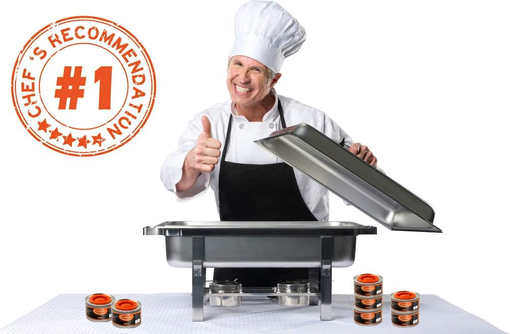 Luminar Resealable-Wick Chafing Fuel Cans, 12 Pack, 4 Hour - Premium Quality Burners for Food Warmers - No More Spills, Waste, or Hassle - Perfect for Convenient, and Long-Lasting Event Catering