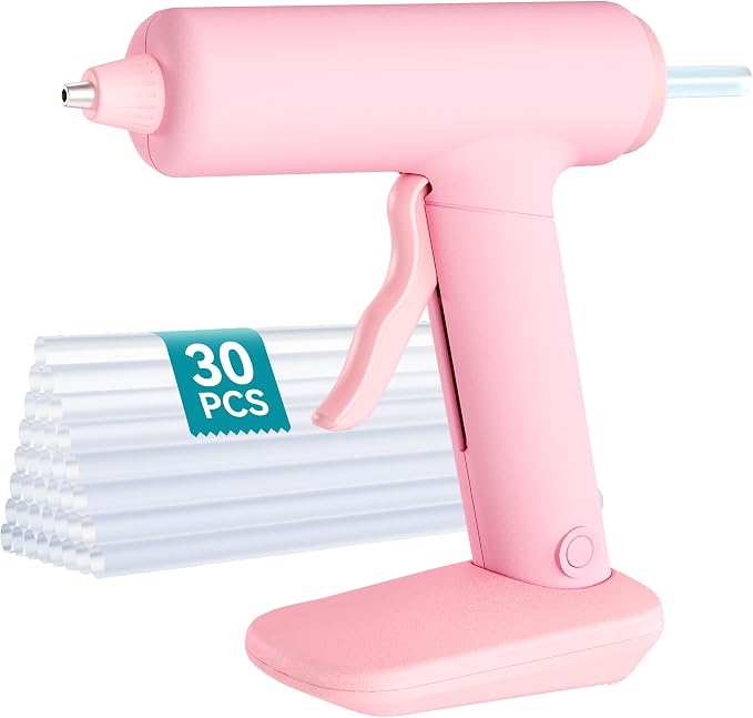 Cordless Hot Glue Gun, 30s Fast Preheating