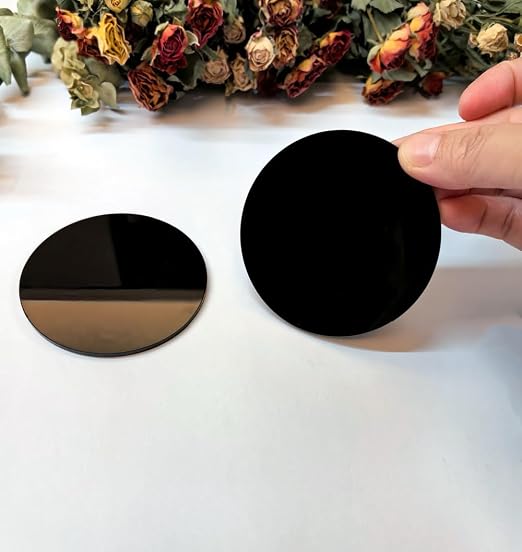 Set of 20 Acrylic Plexiglass Shee, 4 inch Black Acrylic Sheet, Round Plexiglass