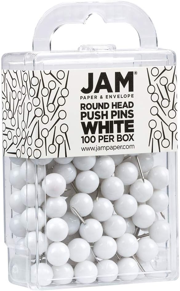 JAM PAPER Colorful Push Pins