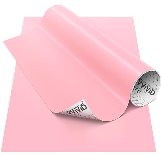 VViViD DECO65 Matte Pastel Carnation Pink Permanent Adhesive Craft Vinyl
