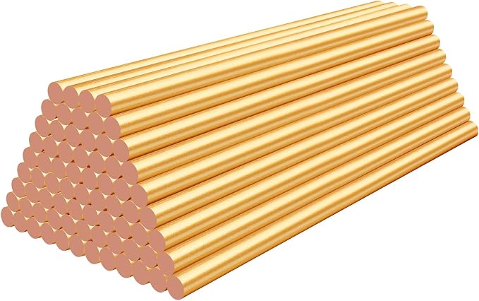 72pcs Metallic Gold Hot Glue Sticks, 0.27"x8" Mini Glue Sticks Colored