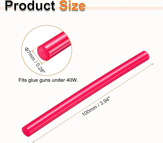 HARFINGTON 10pcs Hot Glue Sticks 0.28" Dia x 3.94" Long EVA Mini Hot Melt