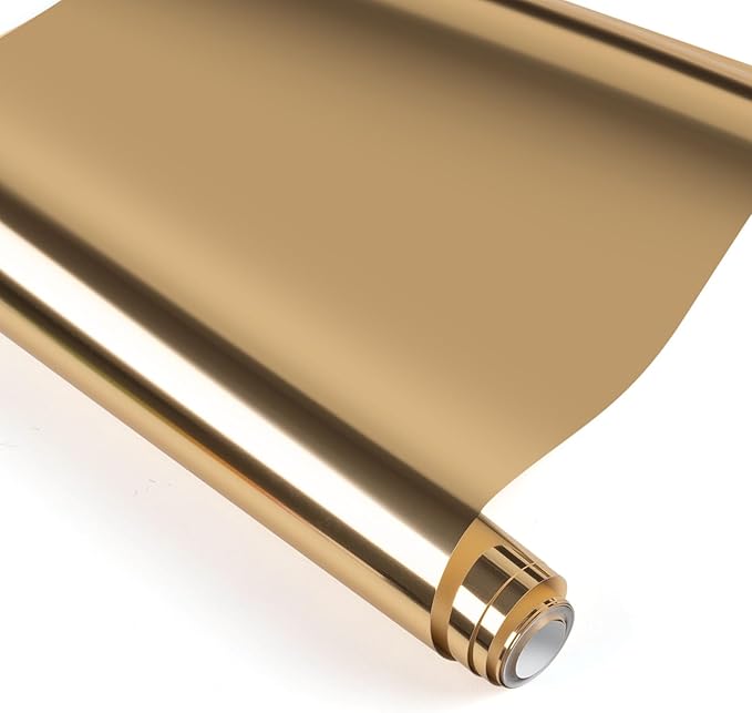 HTVRONT Gold Chrome Heat Transfer Vinyl
