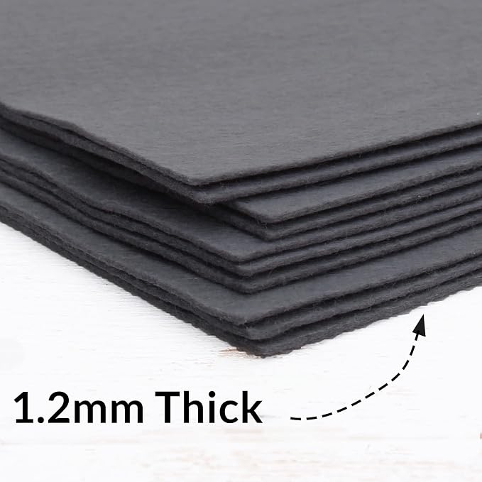 Threadart Dark Grey Premium Felt Sheets