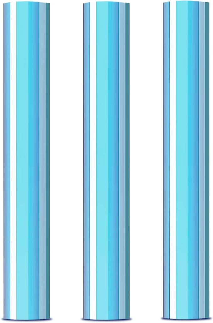 Puff Vinyl Heat Transfer 3 Sheets 12"x10"-Pale Blue | 3D Puffy htv Iron on