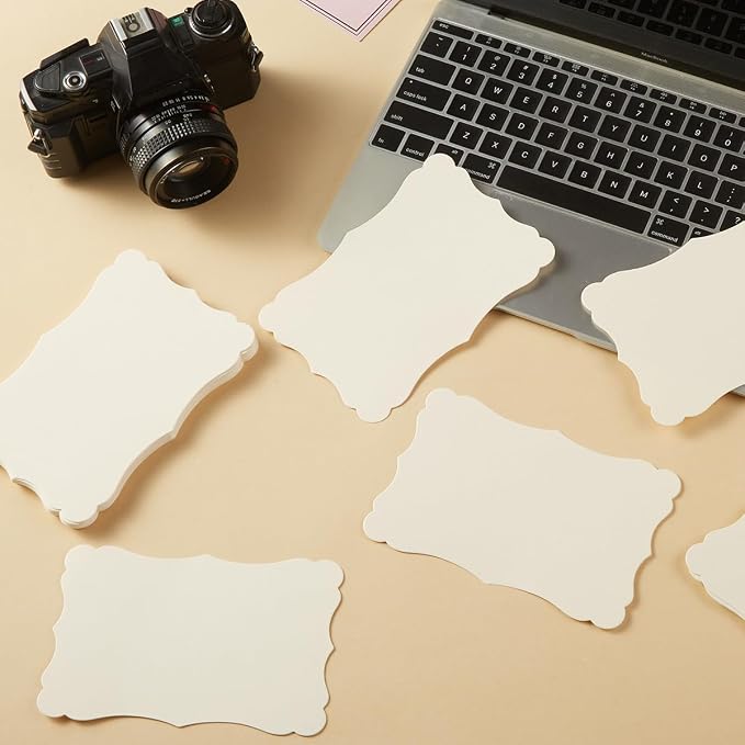 50 Pack Blank Kraft Greeting Cards, 5x7IN | Thick Cardstock Paper,