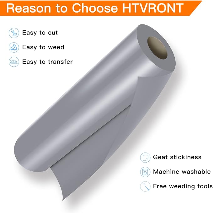 HTVRONT HTV Vinyl Rolls Heat Transfer Vinyl