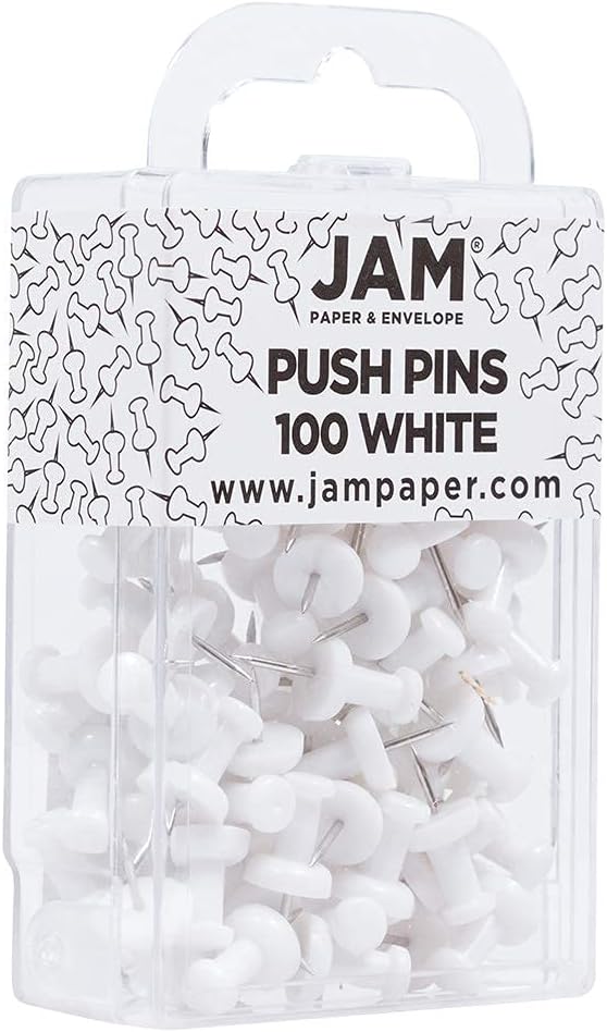 JAM PAPER Colorful Push Pins