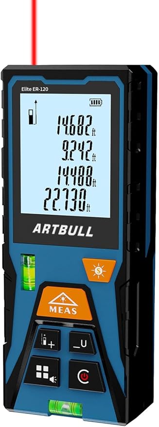 Laser Distance Measure Backlit LCD