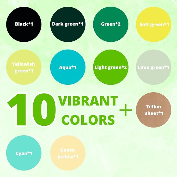 HTVRONT Green Heat Transfer Vinyl Green, Iron on Vinyl Compatible
