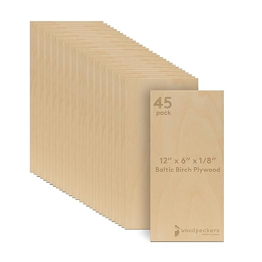 Baltic Birch Plywood, 3 mm 1/8 Craft Wood, B/BB Grade Baltic Birch Sheets