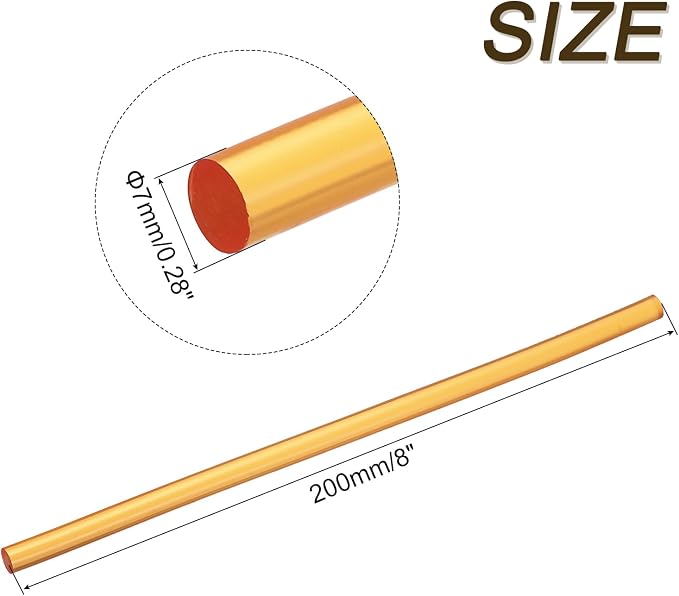 uxcell 30pcs 7mm x 200mm Mini Hot Glue Sticks
