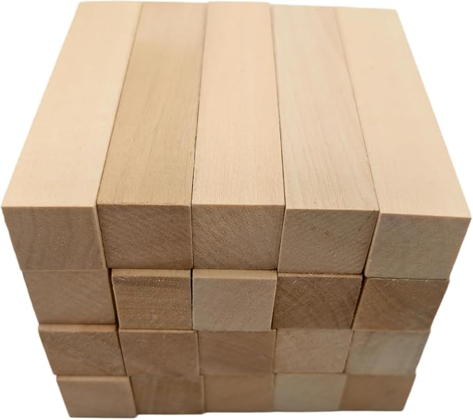 20PCS Basswood Carving Blocks, Whittling Wood Carving Kit, Unfinished Wooden