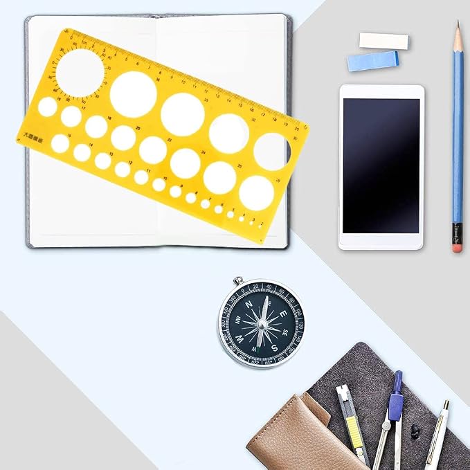 Utoolmart Geometric Drawing Template Measuring Ruler 20cm