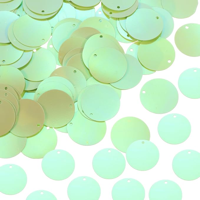 MECCANIXITY 700 Pcs Flat Round Sequins 15mm/0.6 Inch Loose Paillettes Craft