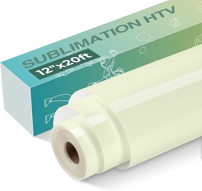 HTVRONT Clear Sublimation HTV Vinyl Glossy 12" X 20FT