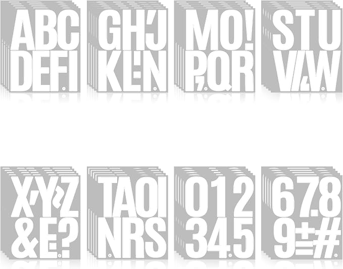 Letter Stickers, Mailbox Numbers, 4 Inch Waterproof Vinyl Alphabet | 4 Inch
