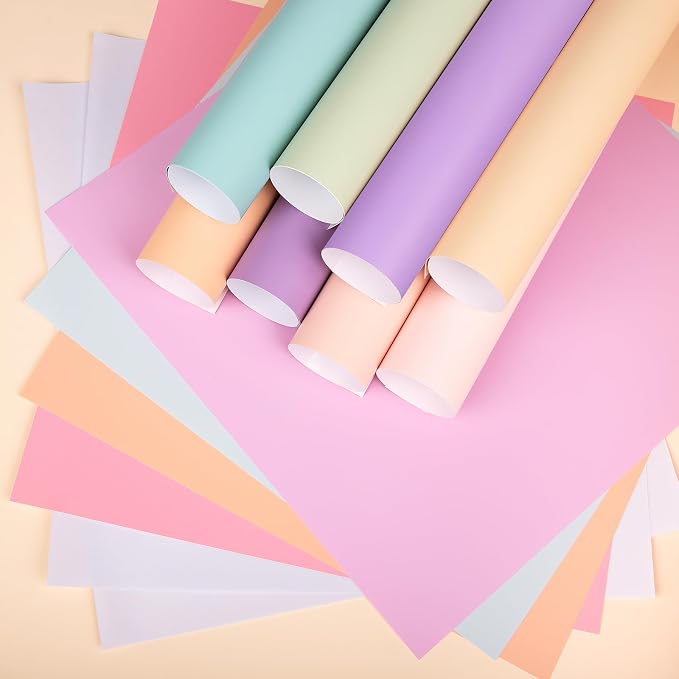 VINYL FROG Pastel Adhesive Vinyl Bundle -14 Sheets 12 Boho Permanent Vinyl +2