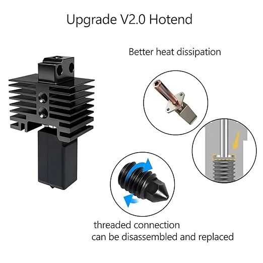 JUUPINE Upgraded Bambu Labs Hotend X1 Carbon Assembly for Bambu Lab X1/X1C 3D Printer,24V 60W Ceramic Heater HotEnd Kit with Removable Hardened Steel 0.4mm Nozzle for Bambu Labs X1 Series 3D Printers