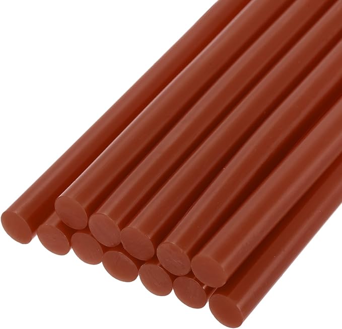 uxcell Mini Hot Glue Sticks for Glue Gun 11mm x 100mm Dark Brown 12pcs
