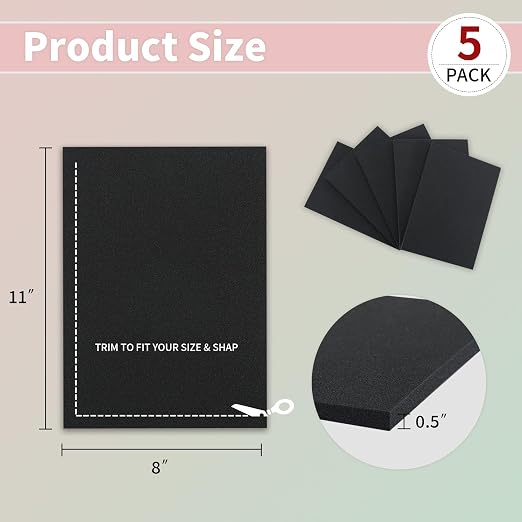 5 Pack Lipo Foam Pads, Tummy Tuck, Flattening Abdominal Compression Garments