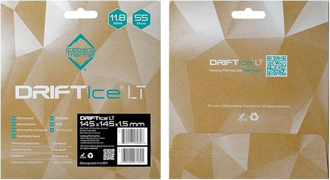 Iceberg Thermal DRIFTIce LT Thermal Pad 145 x 145mm (1.5mm) (11.8 W/mK)