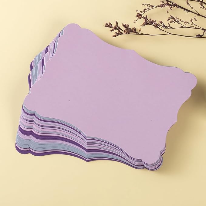 50 Pack Blank Kraft Greeting Cards, 5 Colors, 5x7IN | Thick Cardstock Paper