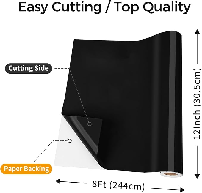IModeur Glossy Black Permanent Vinyl