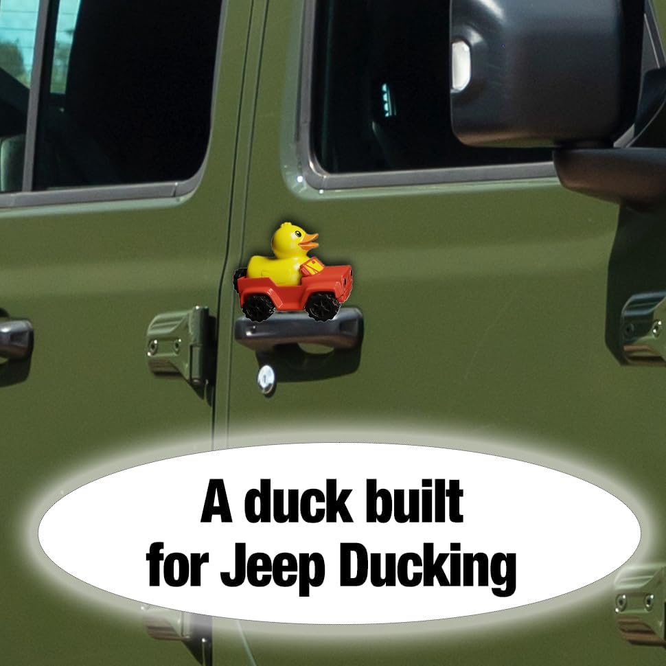 15 Jeep Ducks Rubber Ducks. 5 Classic Colors - 2.8 Inch - Bath Ducks The Shape of a Vehicle, Great for Jeep Ducking - Pelto Rubber Ducks in a Jeep