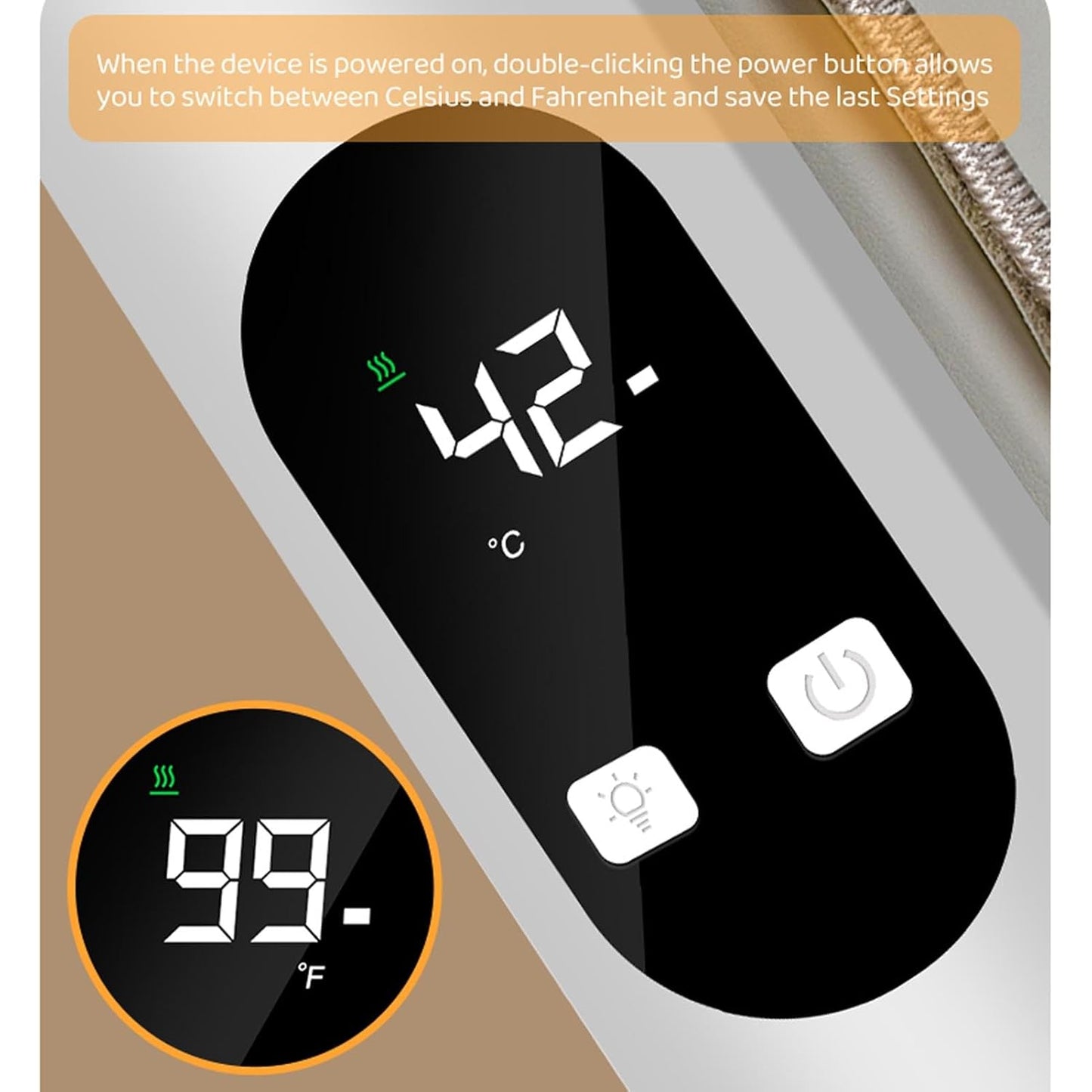 Fockety Baby Bottle Warmer, Rechargeable Electric Bottle Warmer Constant Temperature Multifunctional Travel Bottle Warmer for Breastmilk or Formula