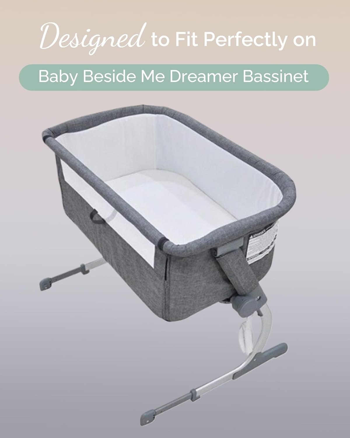 Bassinet Fitted Sheets 33x20 for Baby Beside Dreamer Bassinet & Bedside Sleeper - Buttery Soft, Premium Stretchy Jersey Knit Sheets - Pale Pink + Lavendar + Cloud, 3 Pack