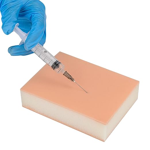 Injection Pad for Nursing Students, Injection Teaching Model with Absorbent Sponge, Subcutaneous Injection Training Pad for Medical Student(Training Use Only)